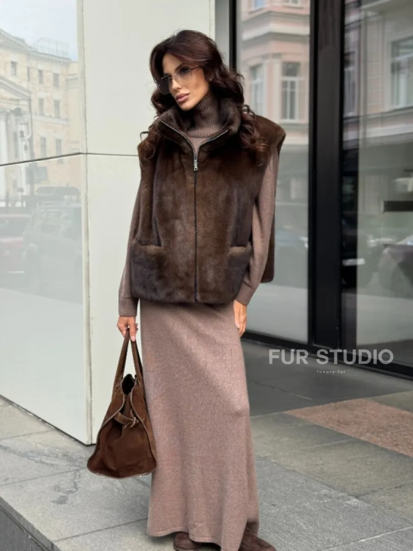 Жилет из норки