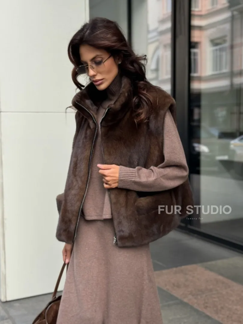 Жилет из норки