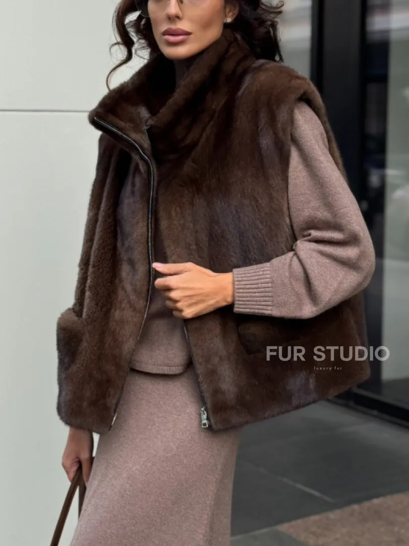 Жилет из норки