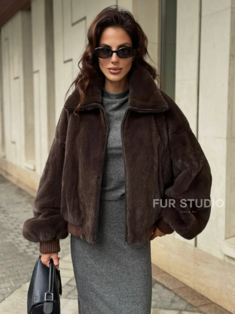 Норковая шуба - бомбер