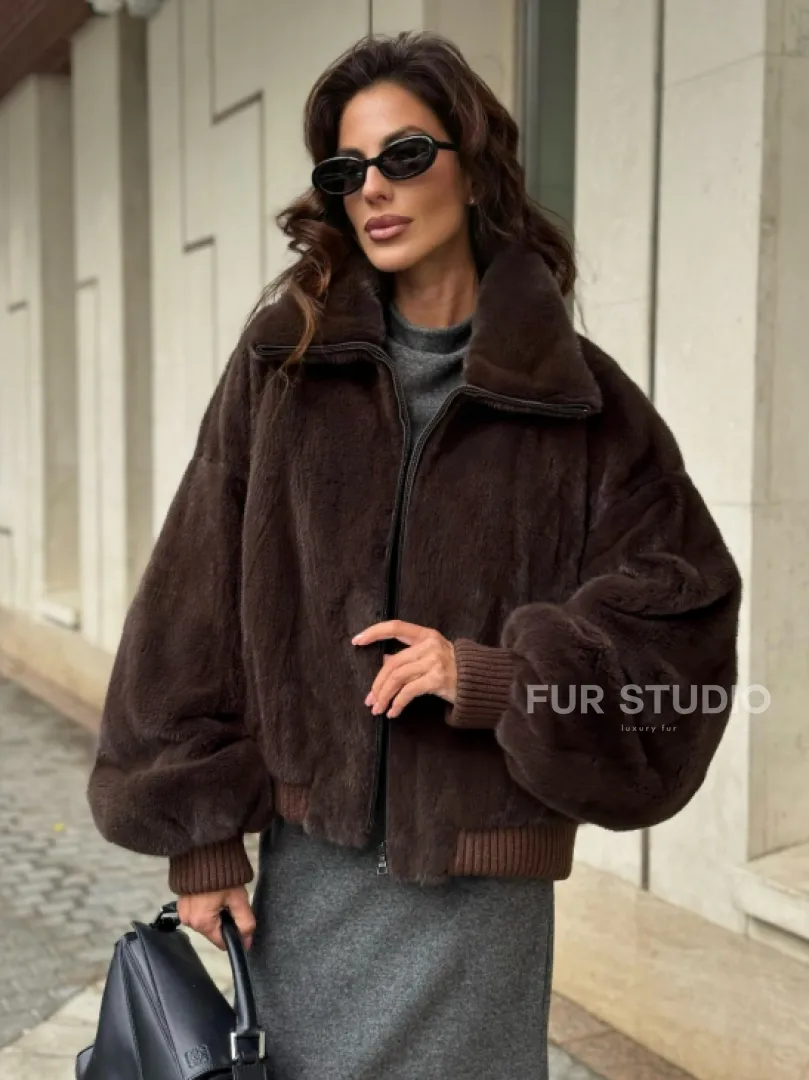 Норковая шуба - бомбер