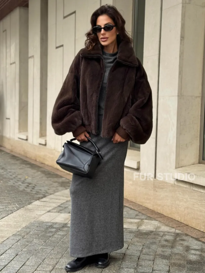 Норковая шуба - бомбер