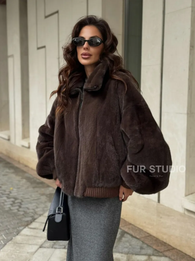 Норковая шуба - бомбер