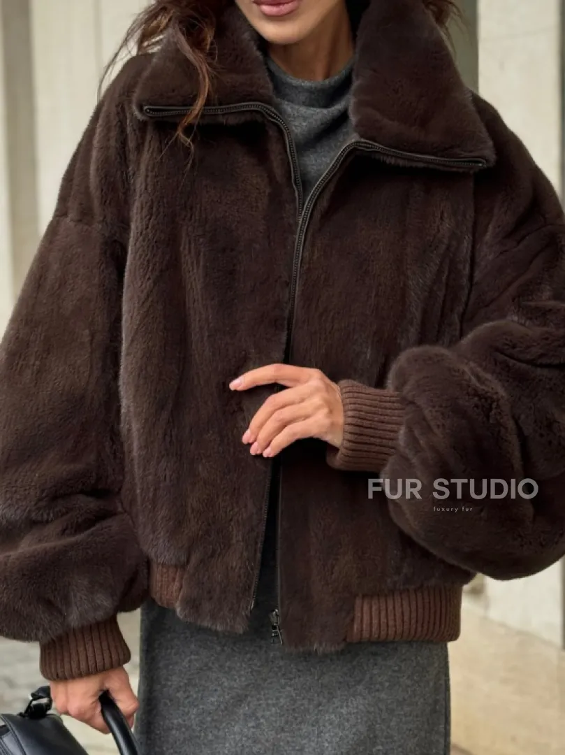 Норковая шуба - бомбер