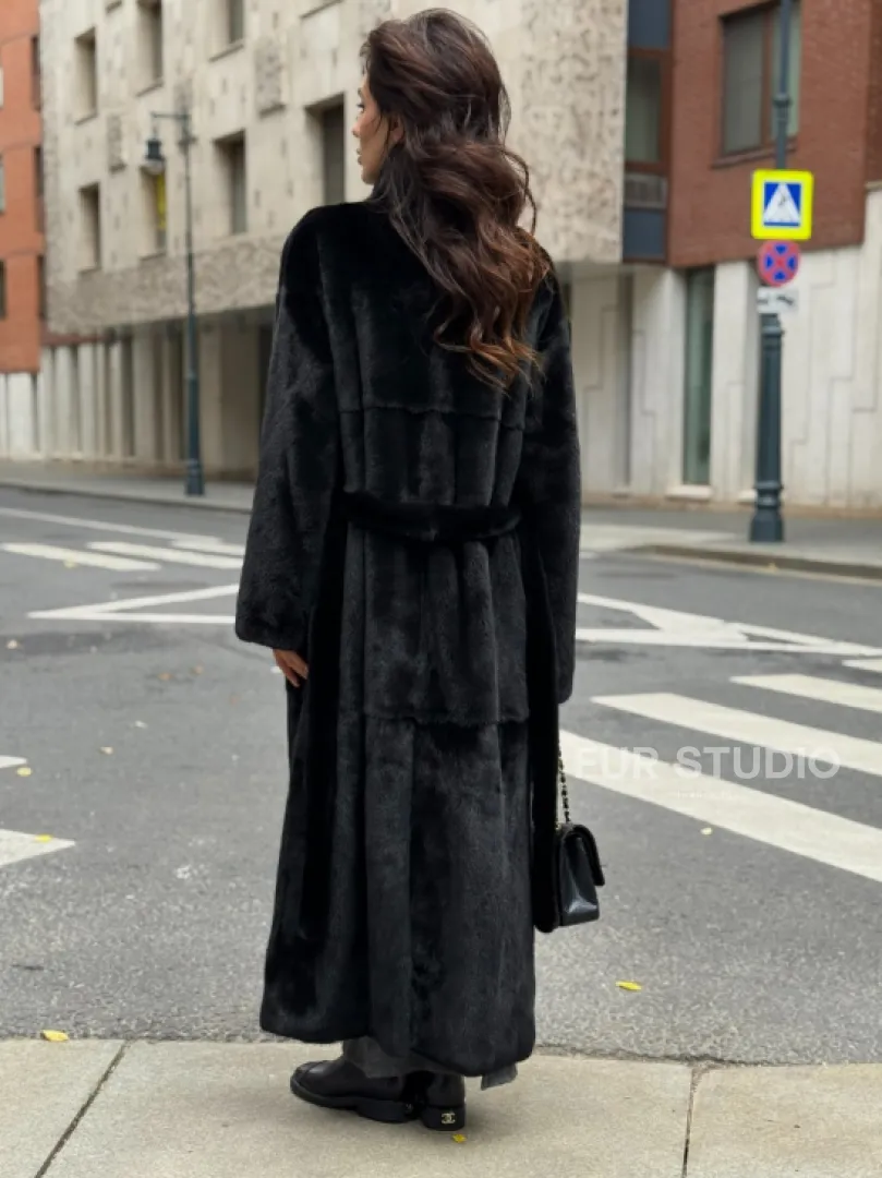Шуба норковая черная 