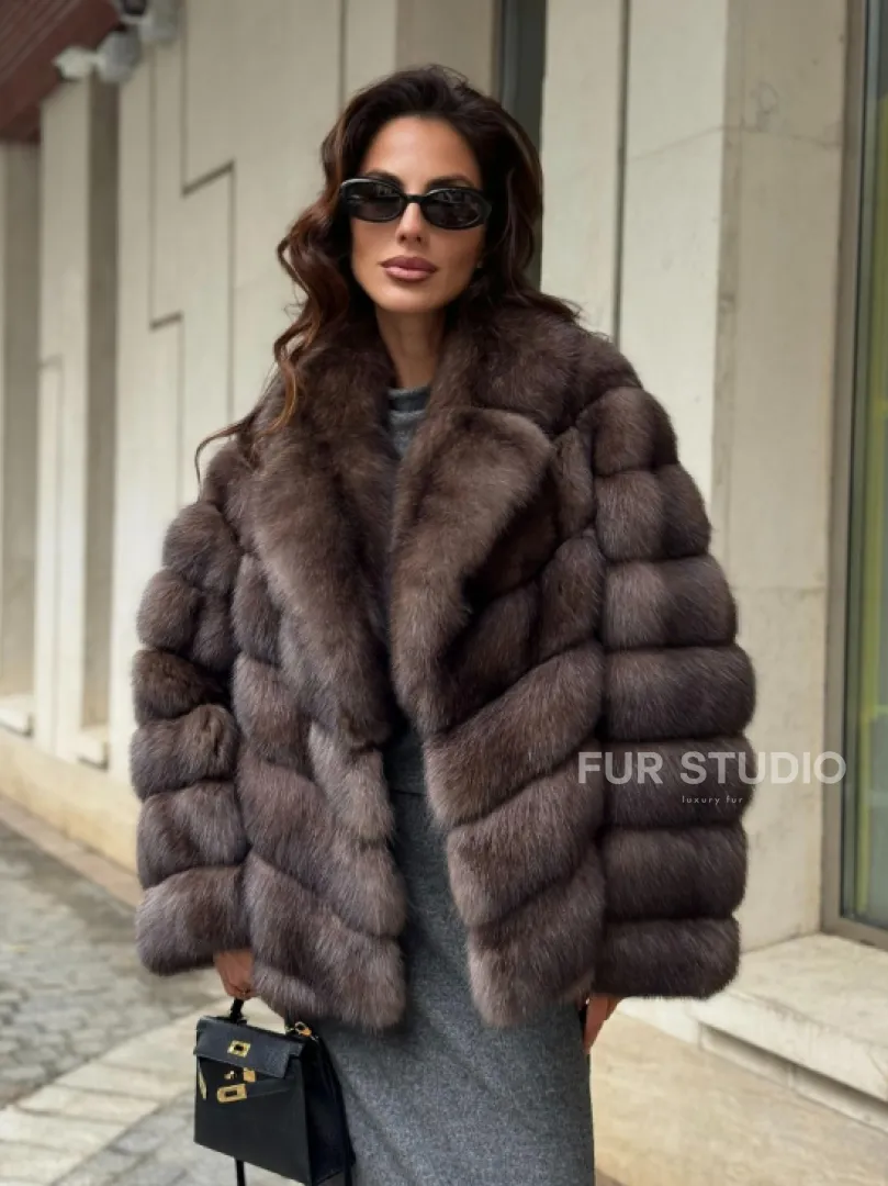 Шуба автоледи из аукционного седого соболя - фото 9