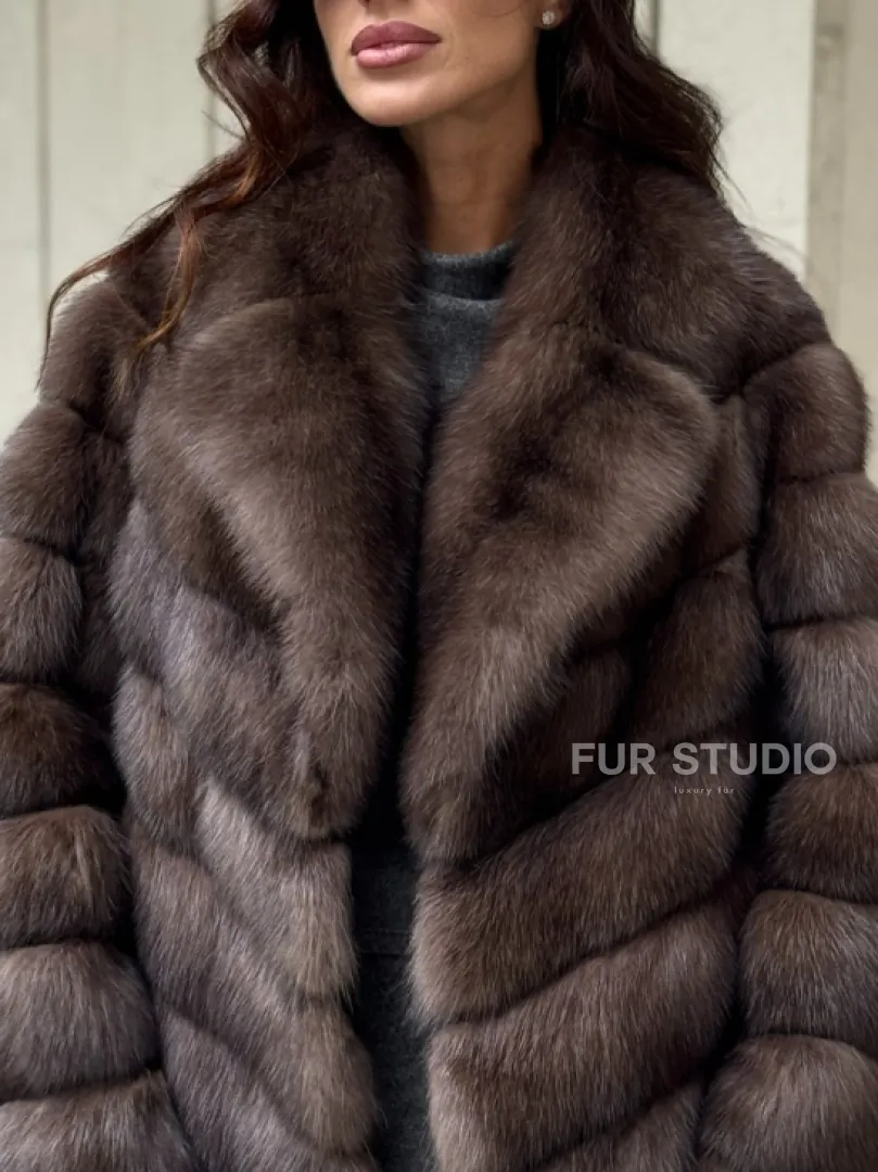 Шуба автоледи из аукционного седого соболя - фото 1