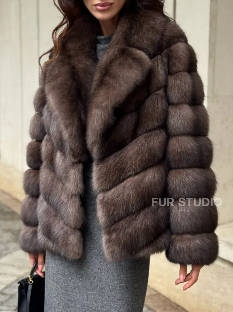 Шуба автоледи из аукционного седого соболя - фото 2