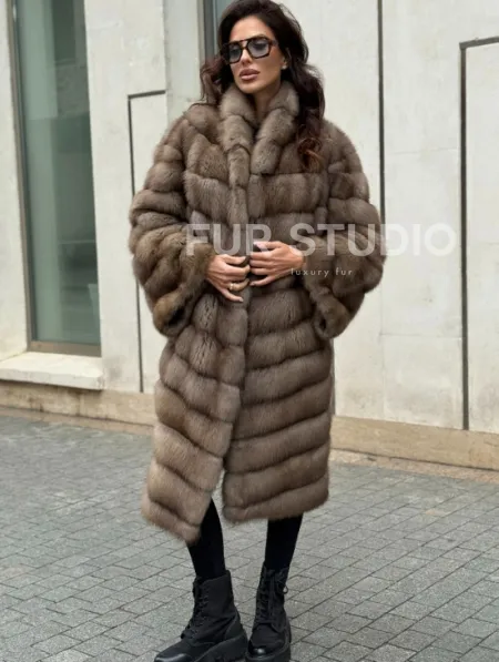 Шуба из натуральной куницы - фото 3