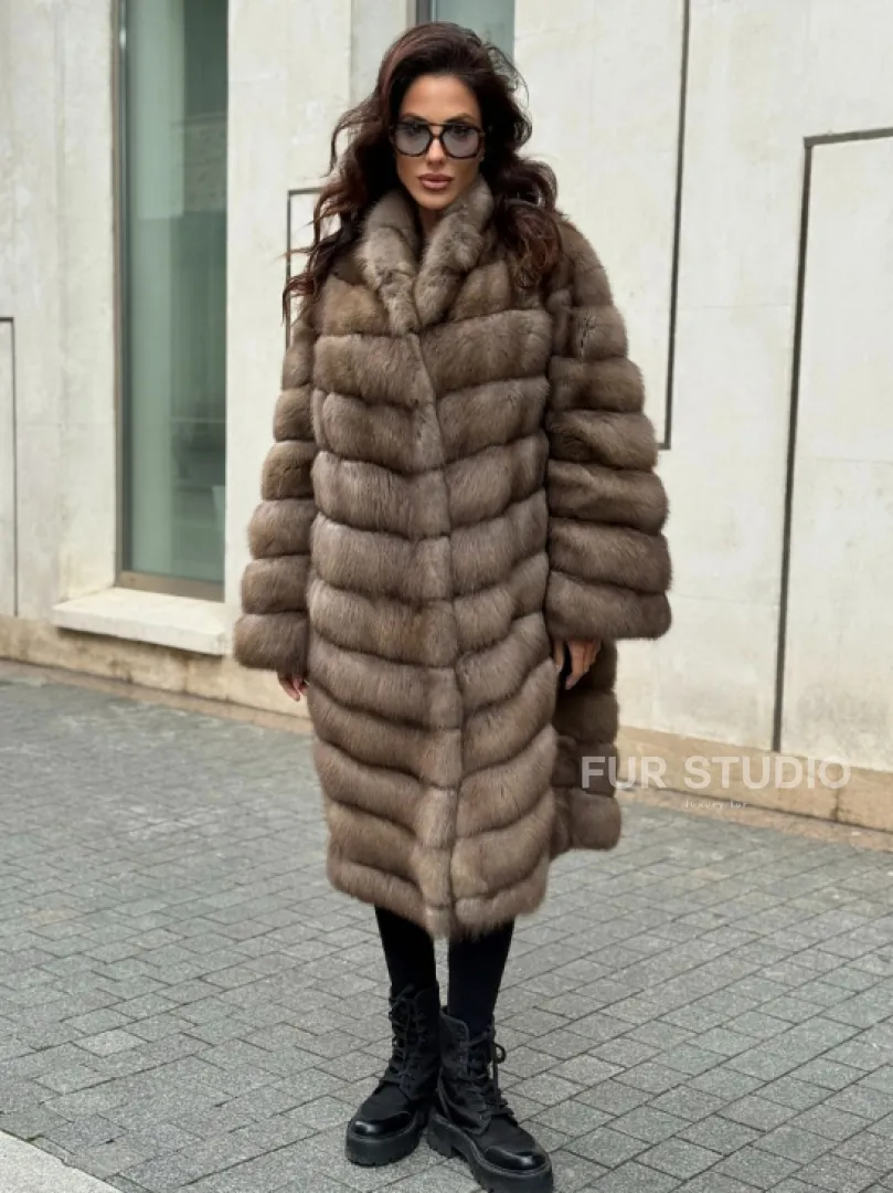 Шуба из натуральной куницы - фото 4