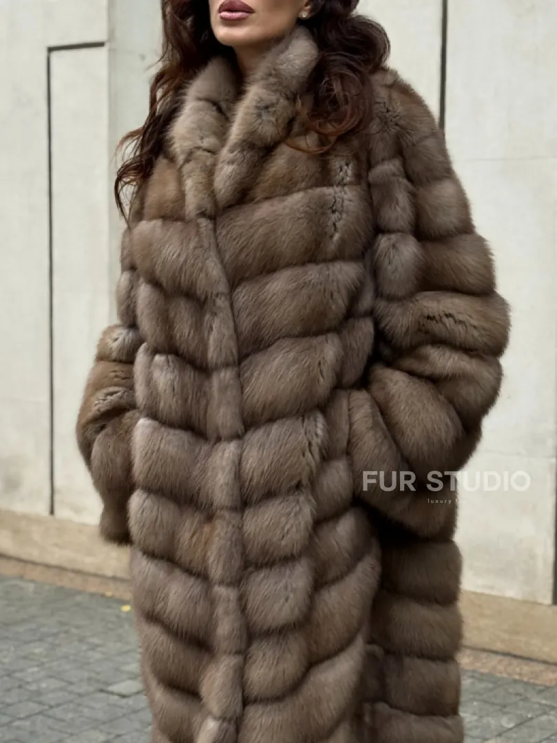 Шуба из натуральной куницы - фото 2