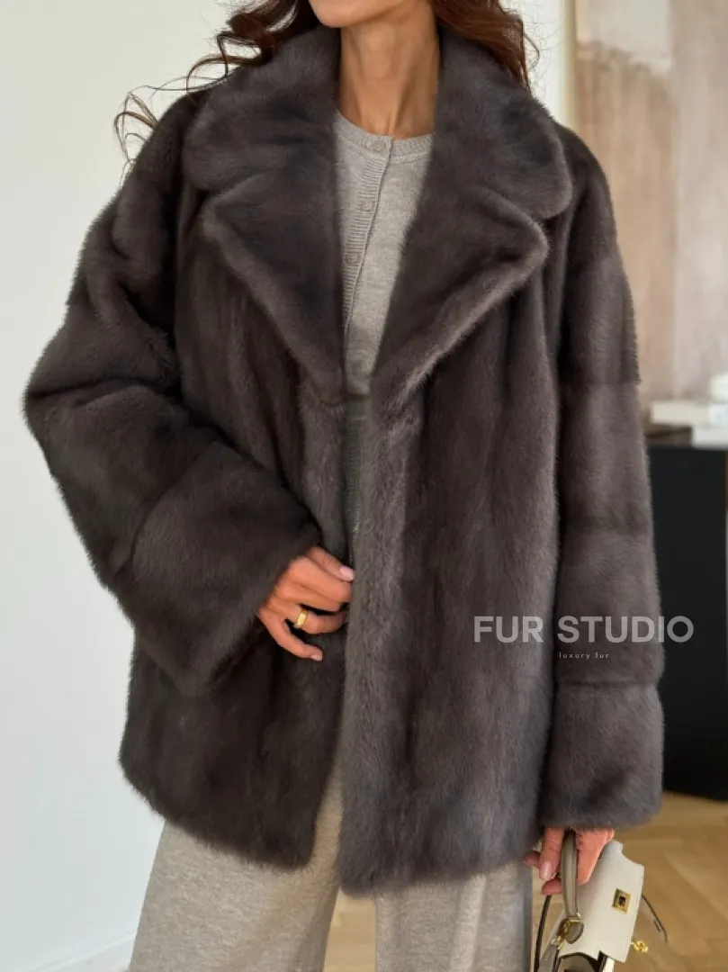 Норковая шуба сапфир - фото 2