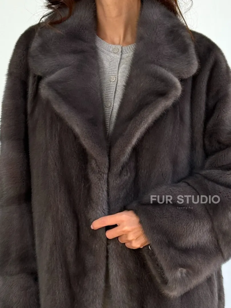 Норковая шуба сапфир - фото 1