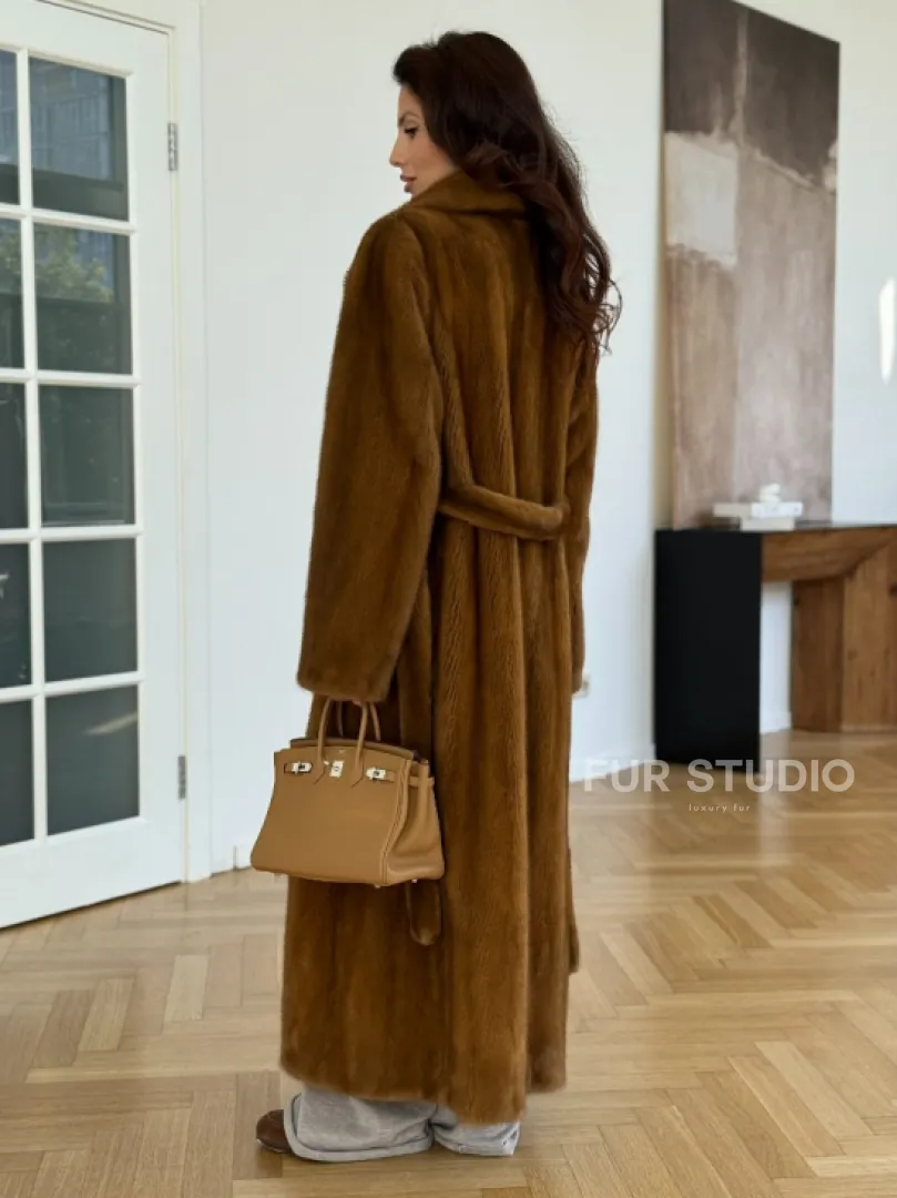 Шуба норковая золотая