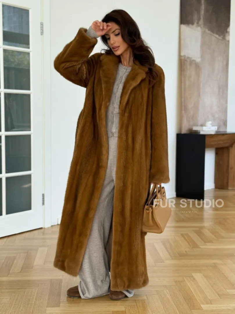 Шуба норковая золотая