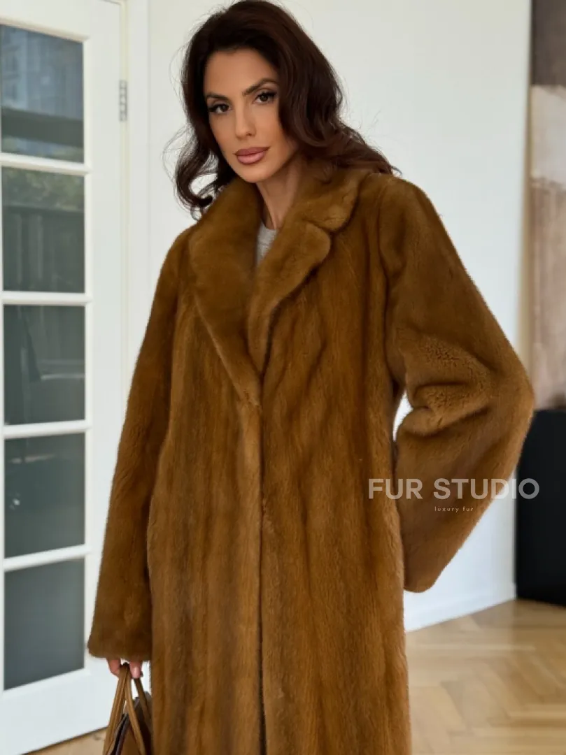 Шуба норковая золотая