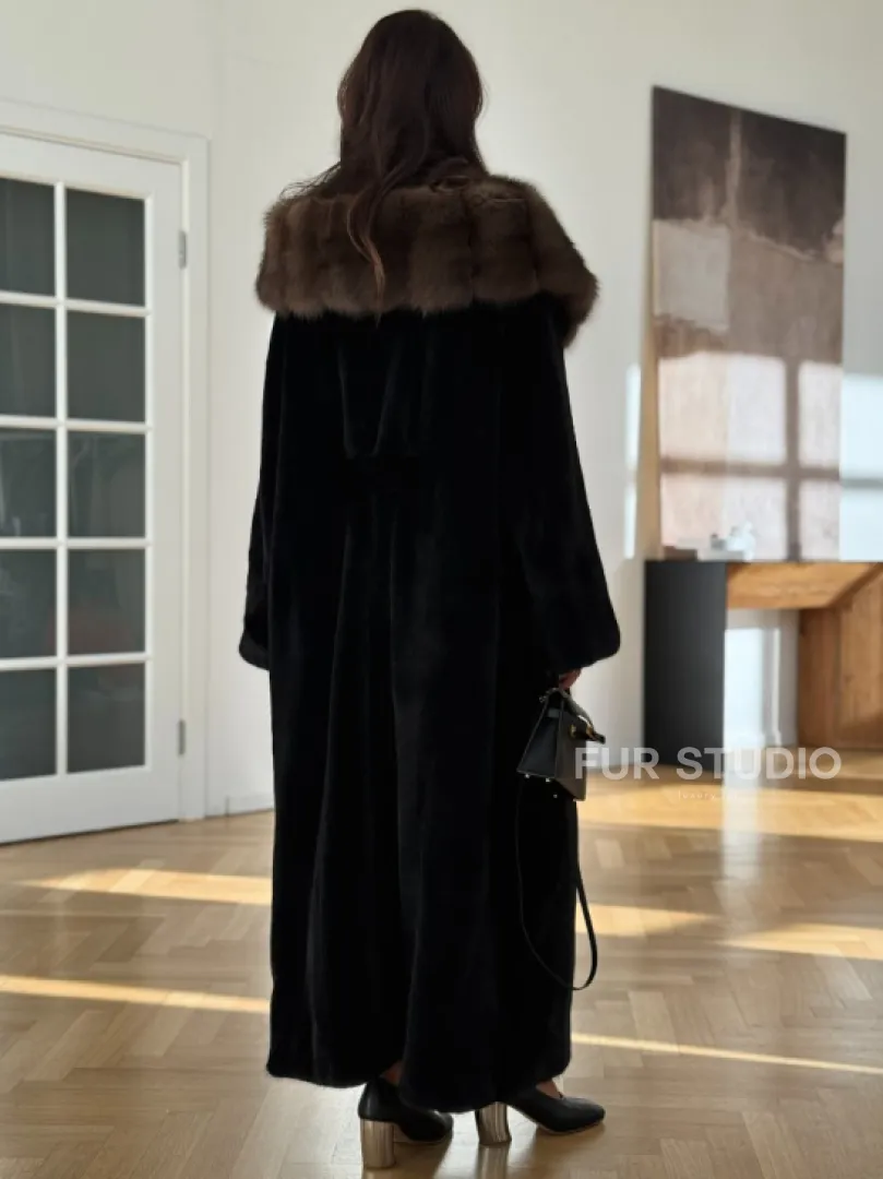 Шуба из меха норки BLACKGLAMA - фото 7