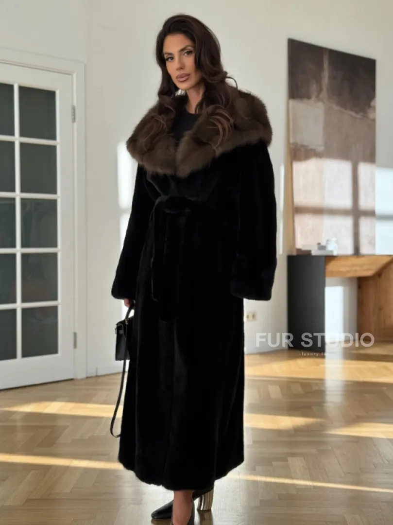 Шуба из меха норки BLACKGLAMA - фото 8