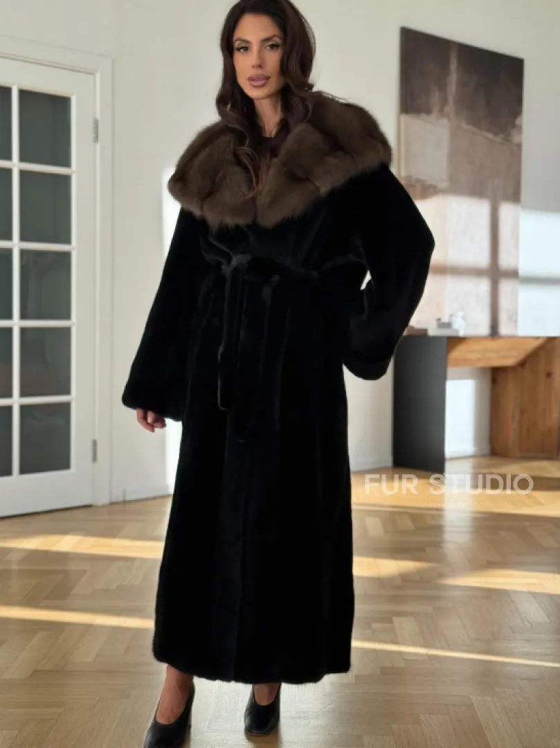 Шуба из меха норки BLACKGLAMA - фото 5