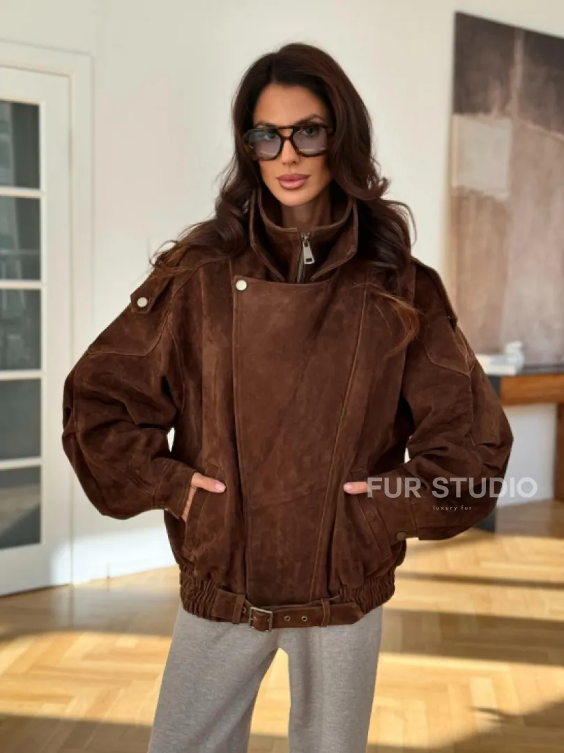 Замшевая куртка женская 2025 - фото 9