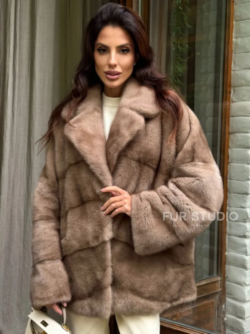 Шуба норковая автоледи - пастель