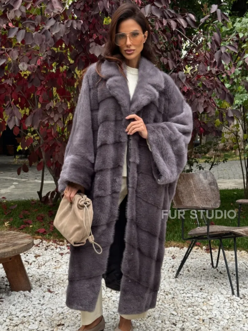 Норковая шуба оверсайз - фото 0