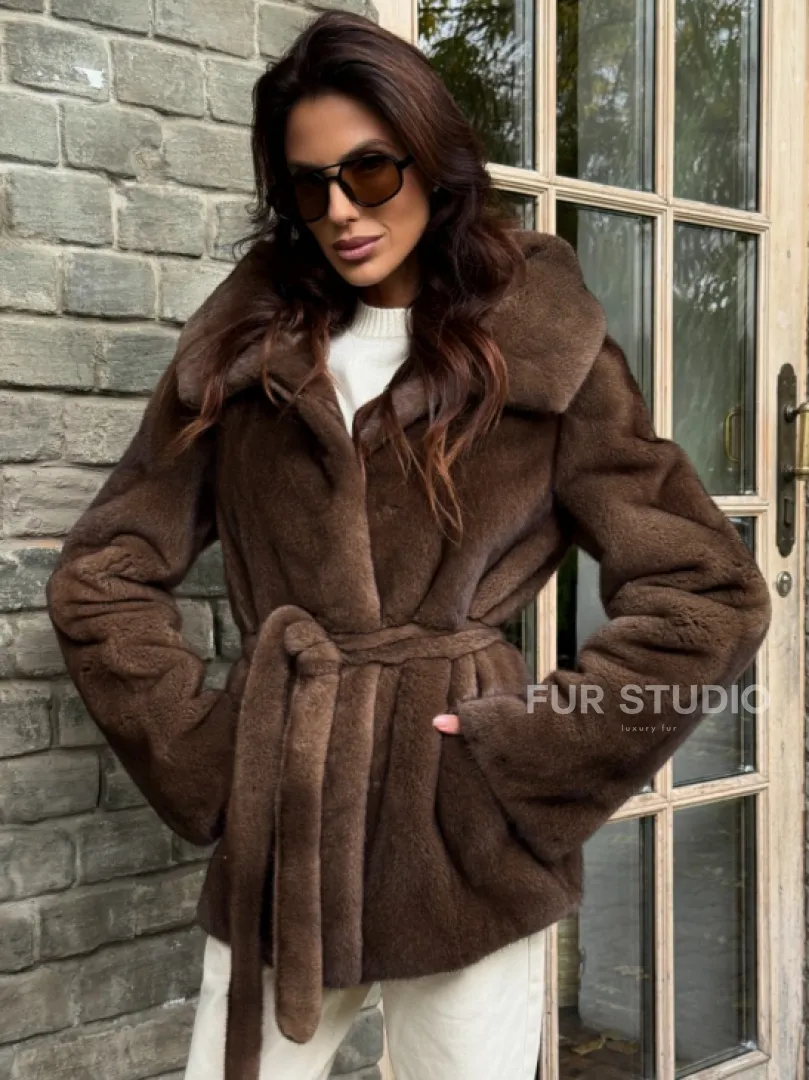 Шуба автоледи с капюшоном - фото 3