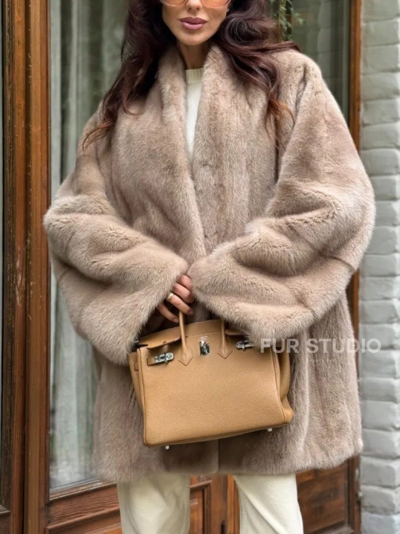 Полушубок из норки - фото 1