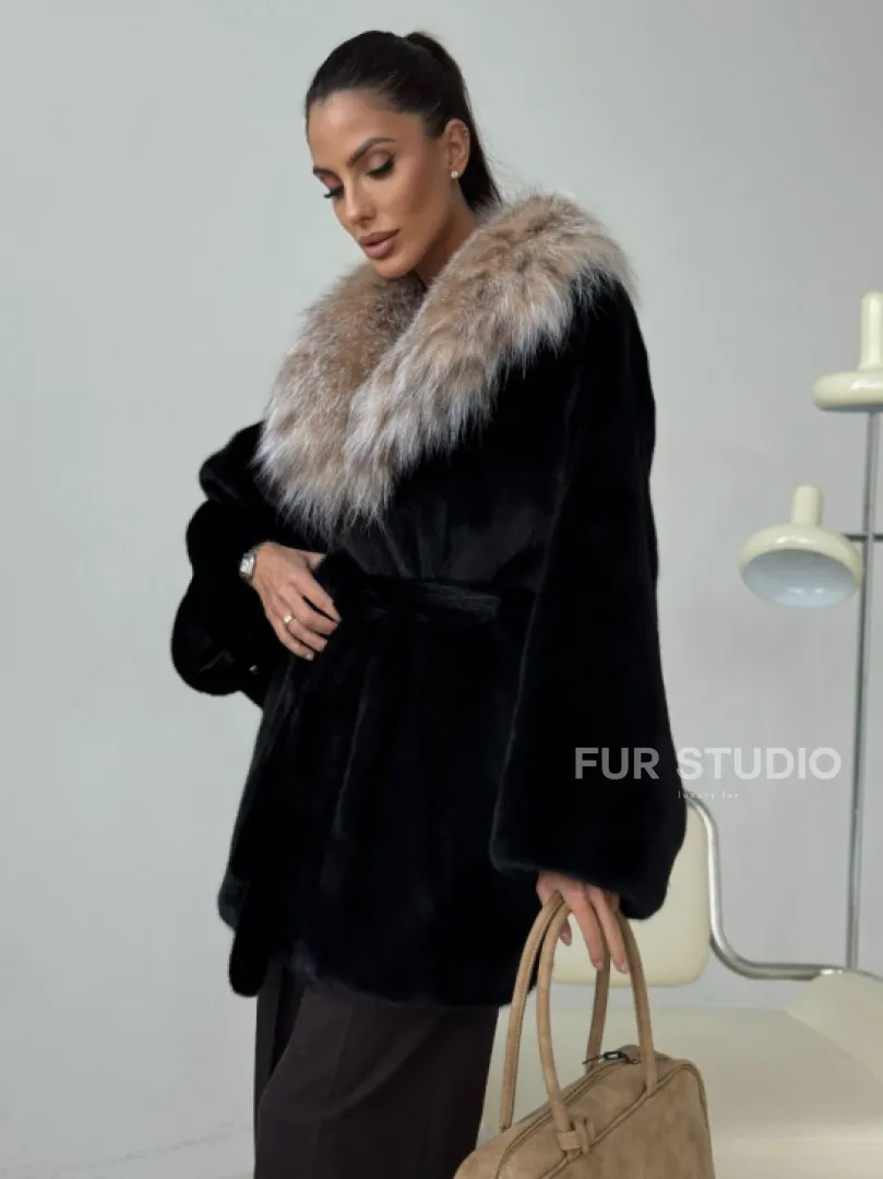 Норковая шуба с рысью - фото 8