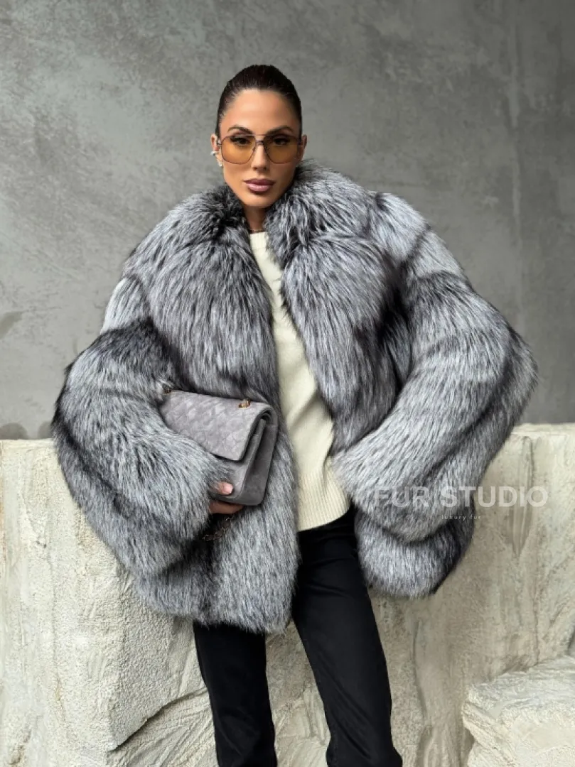 Полушубок из чернобурки - фото 10