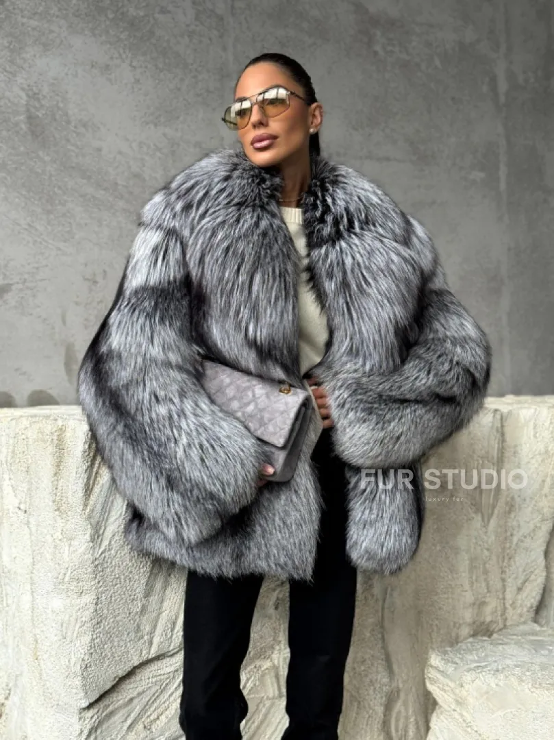 Полушубок из чернобурки - фото 9