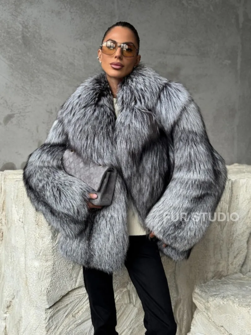 Полушубок из чернобурки - фото 7