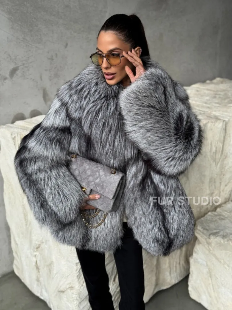 Полушубок из чернобурки - фото 0