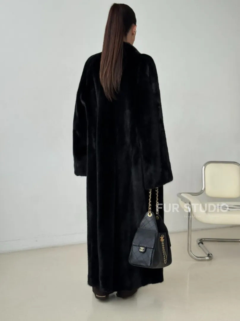 Длинная норковая шуба BLACKGLAMA - фото 6