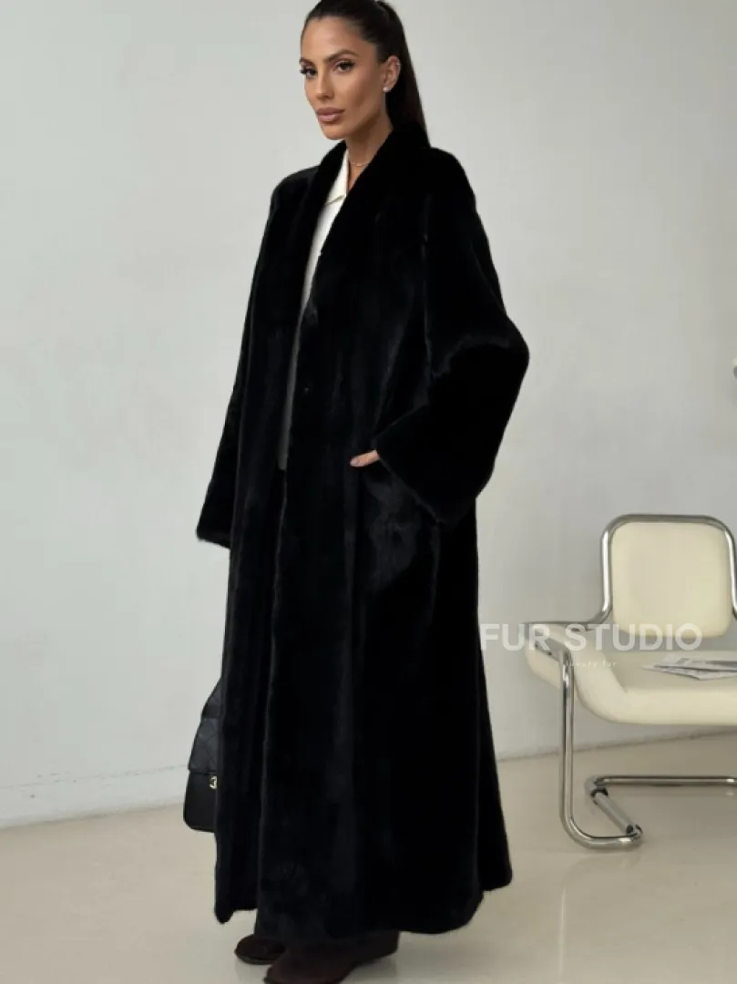 Длинная норковая шуба BLACKGLAMA - фото 3