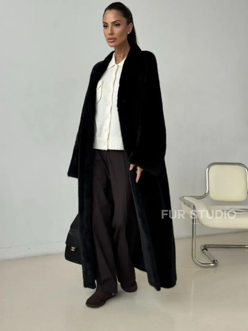 Длинная норковая шуба BLACKGLAMA - фото 8