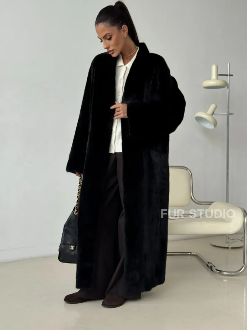 Длинная норковая шуба BLACKGLAMA