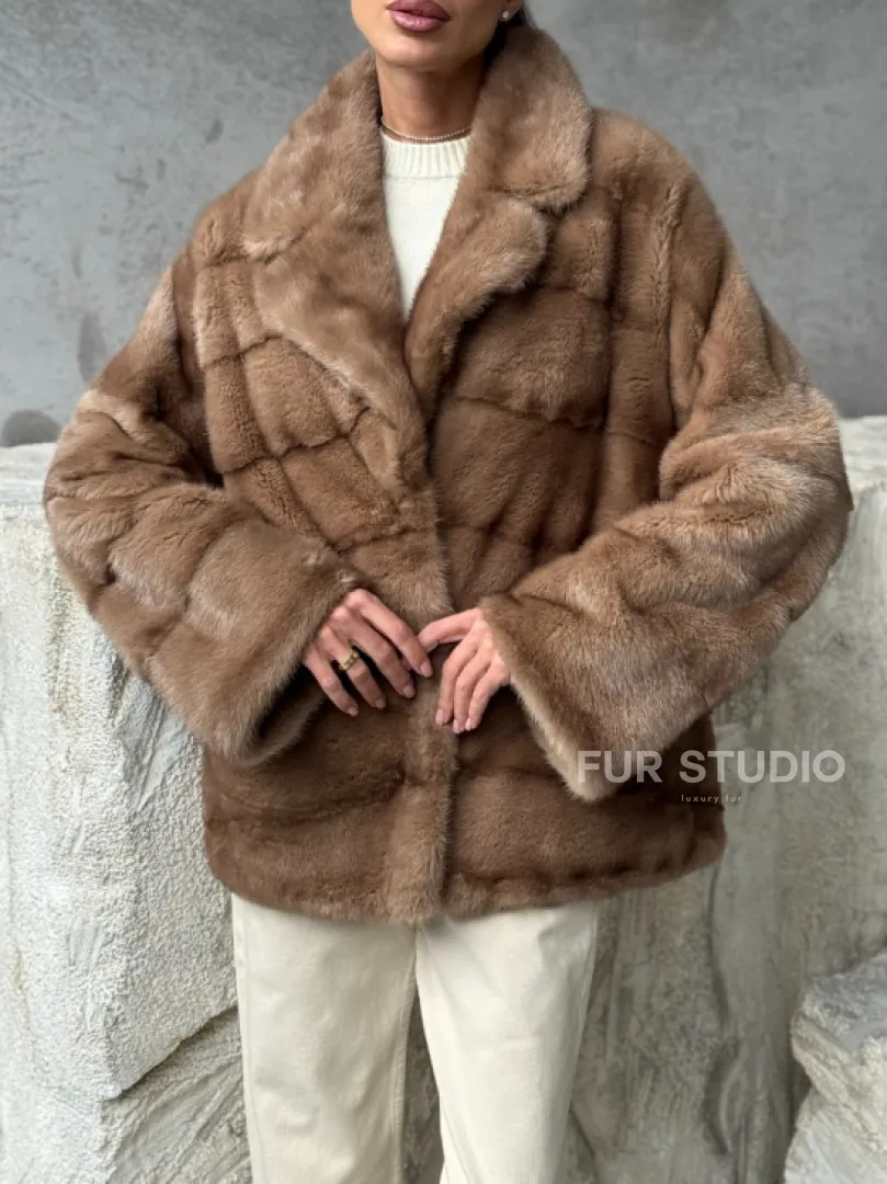 Норковая автоледи - цвет пастель - фото 4