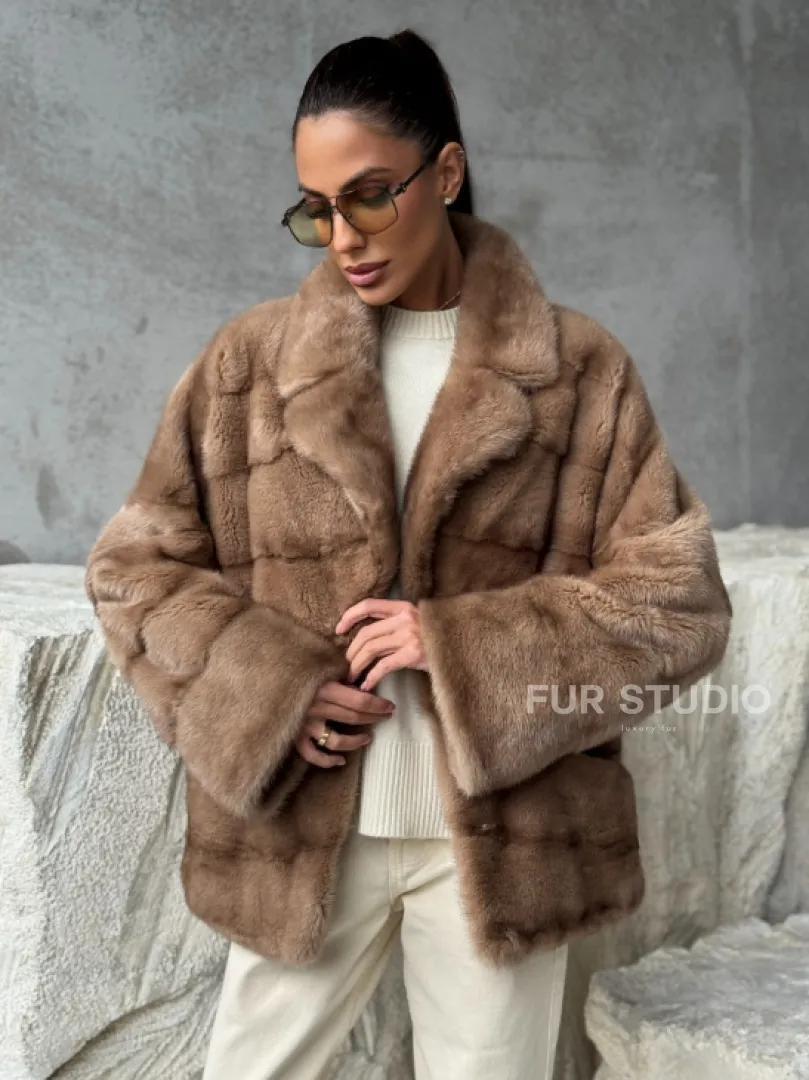 Норковая автоледи - цвет пастель - фото 7