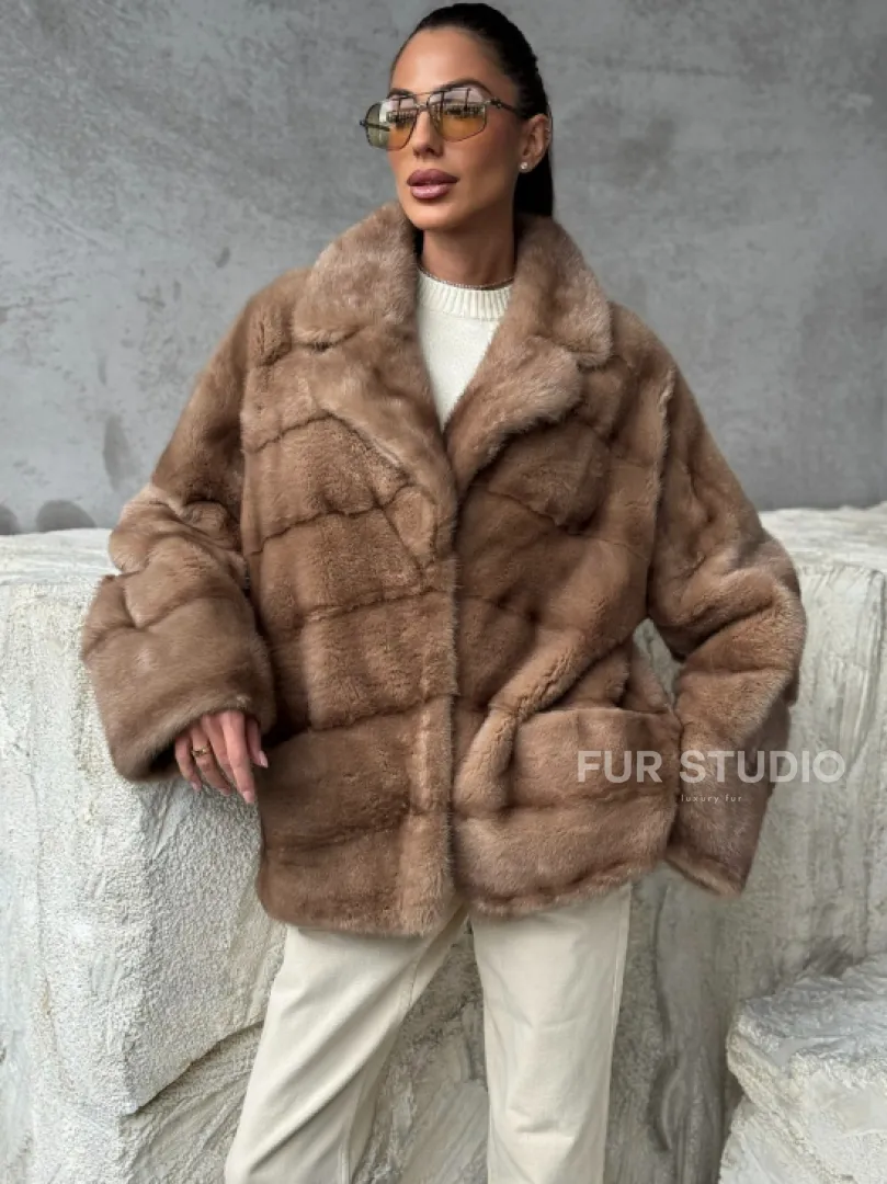 Норковая автоледи - цвет пастель - фото 6