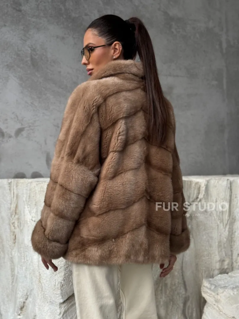 Норковая автоледи - цвет пастель - фото 11