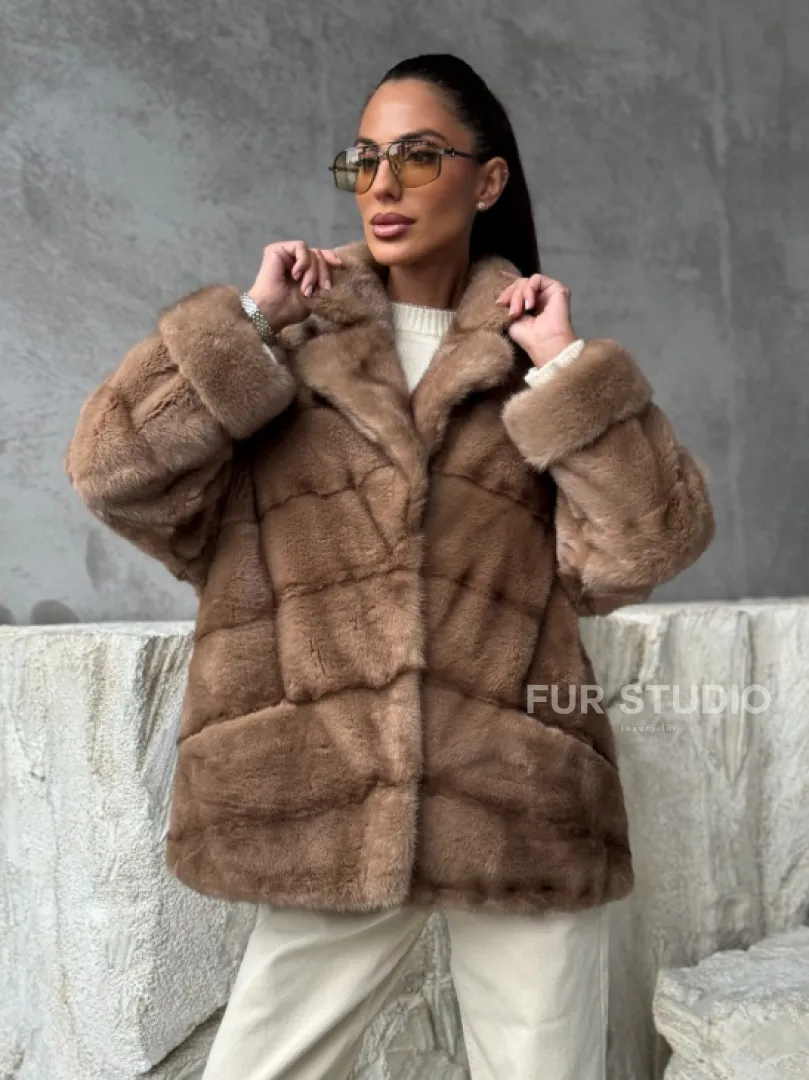 Норковая автоледи - цвет пастель - фото 10