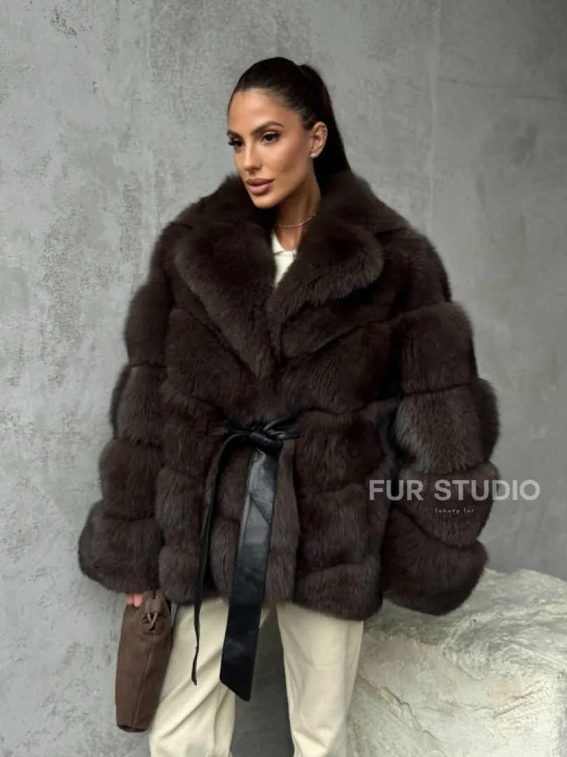 Шуба из песца под соболь - фото 11