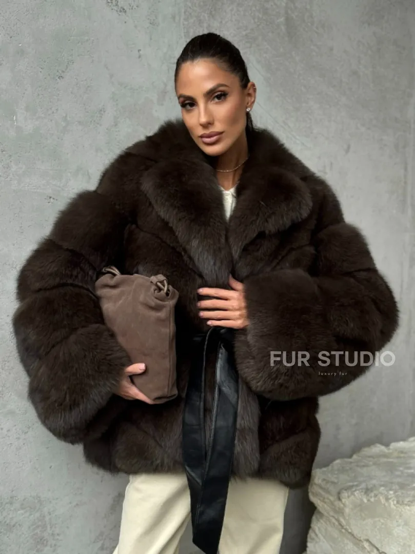 Шуба из песца под соболь - фото 8