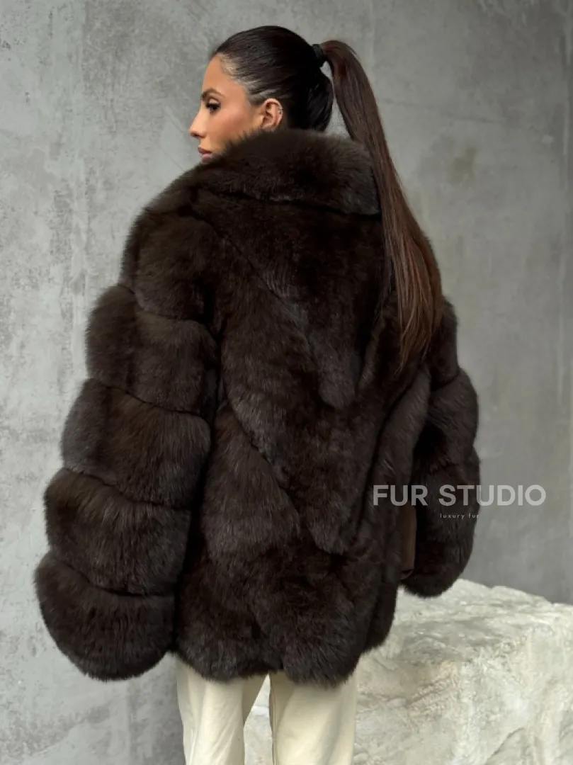 Шуба из песца под соболь - фото 6