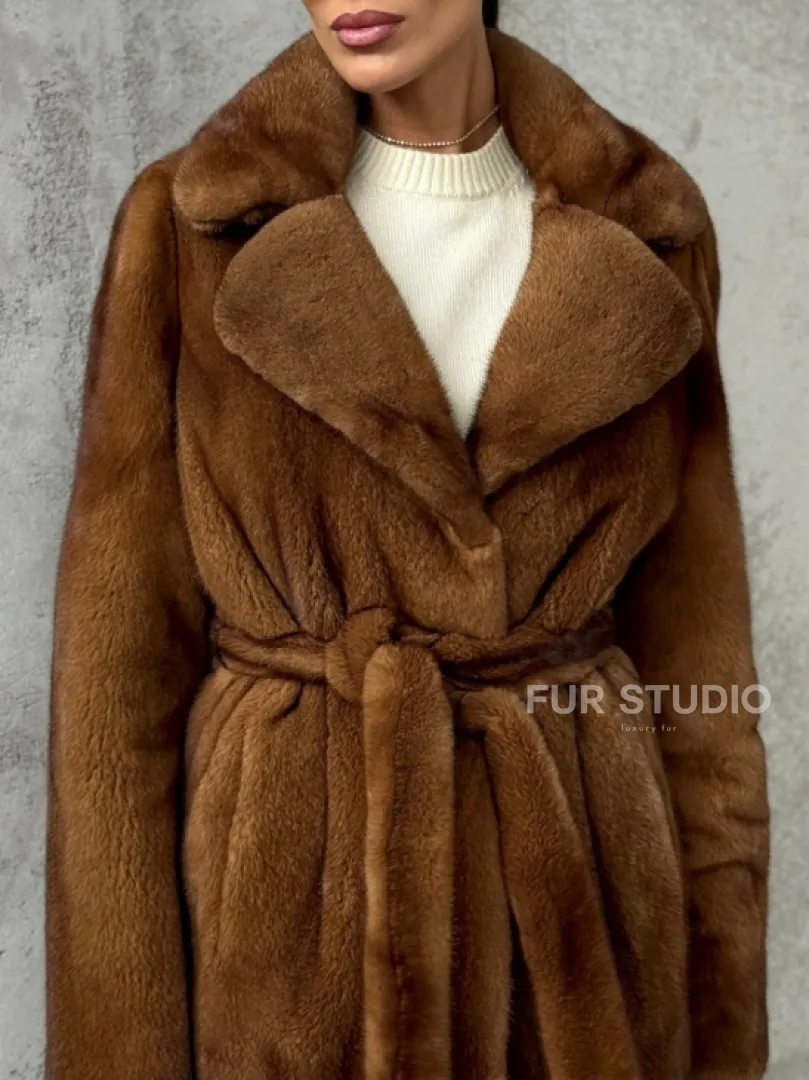 Шуба золотая - норковая