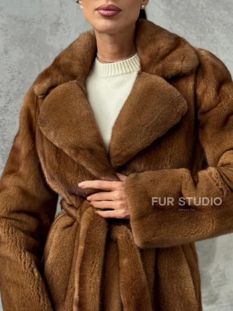 Шуба золотая - норковая