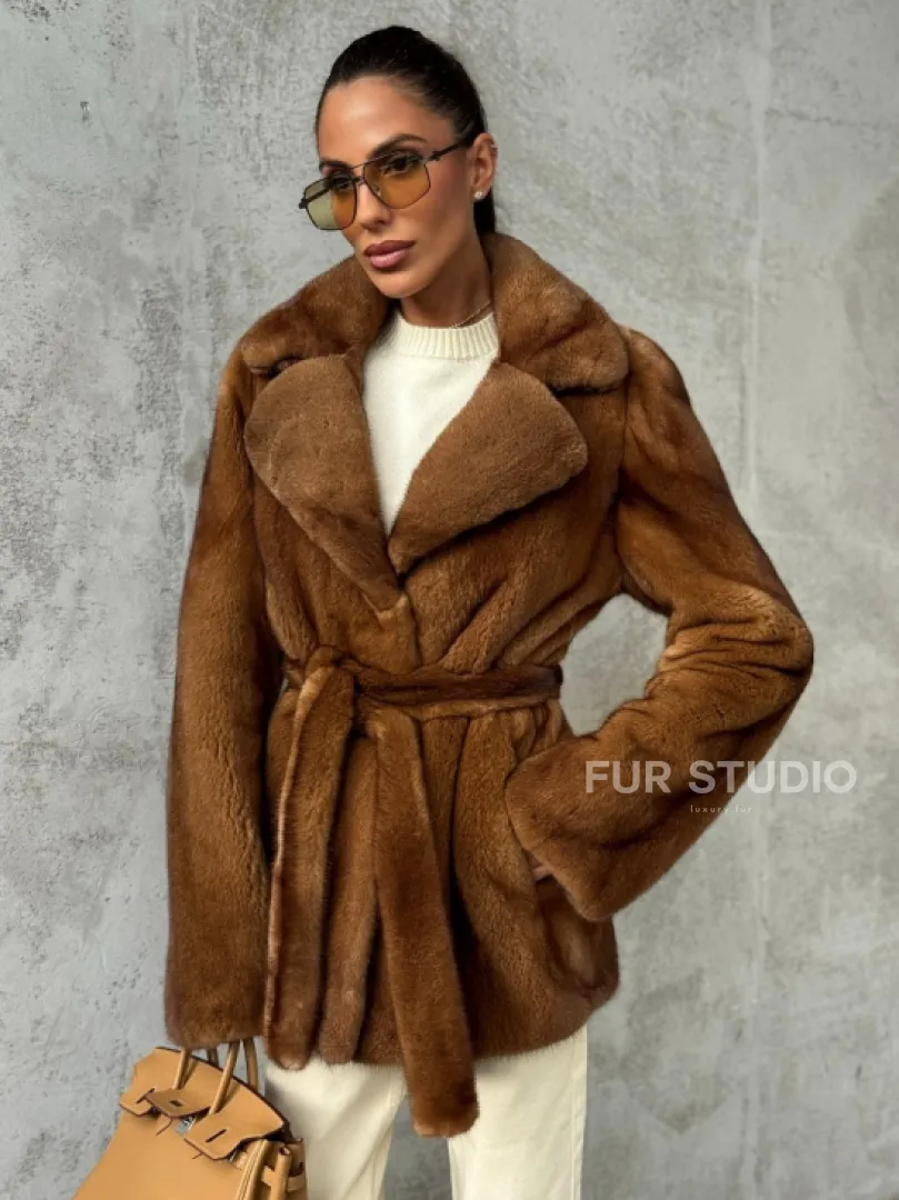 Шуба золотая - норковая