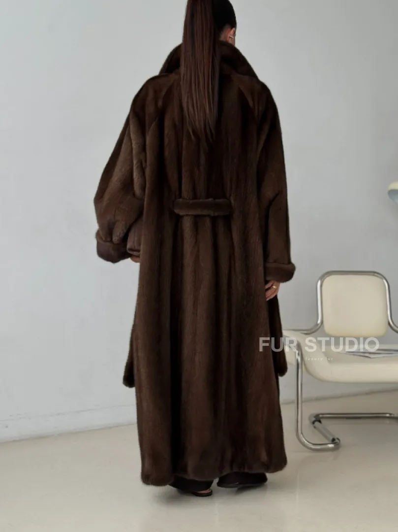 Длинная норковая шуба - фото 3