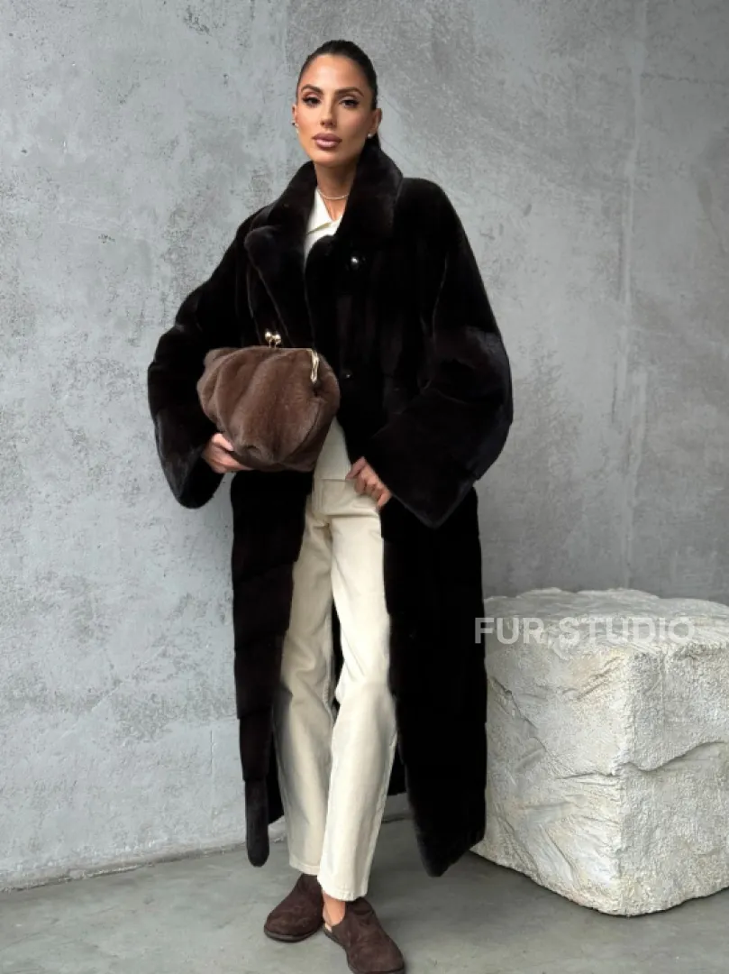 Натуральная норковая шуба - фото 15